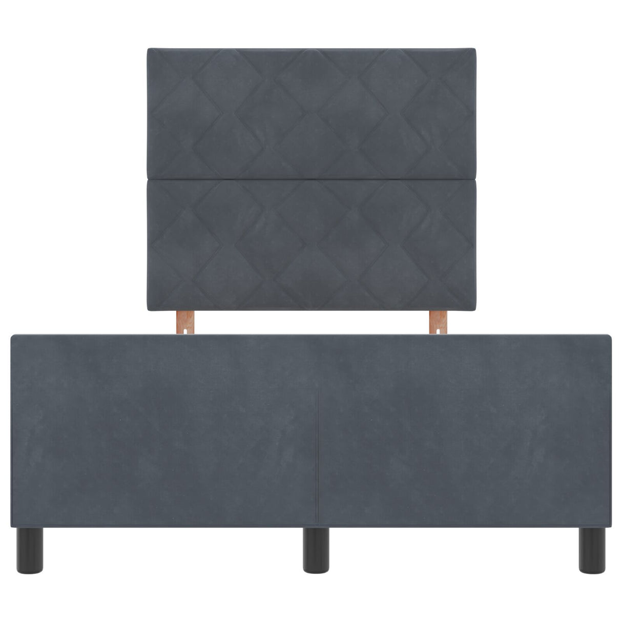 Bed Frame Dark Grey 120X200 Cm Velvet