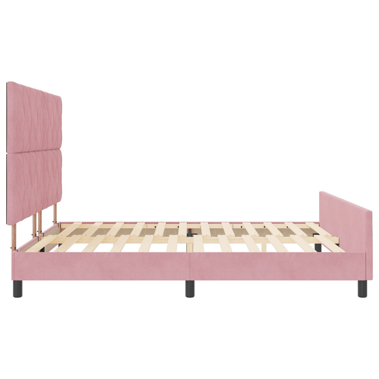 Bed Frame Pink 180X200 Cm Velvet