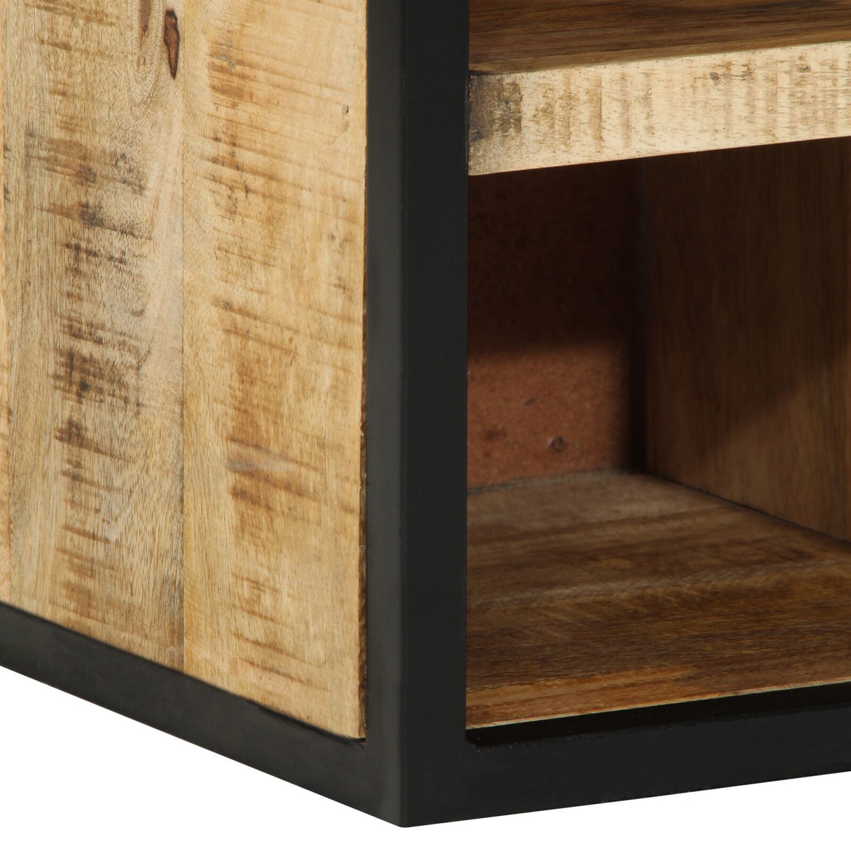 Shoe Cabinet 50X30X110 Cm Solid Rough Wood Mango