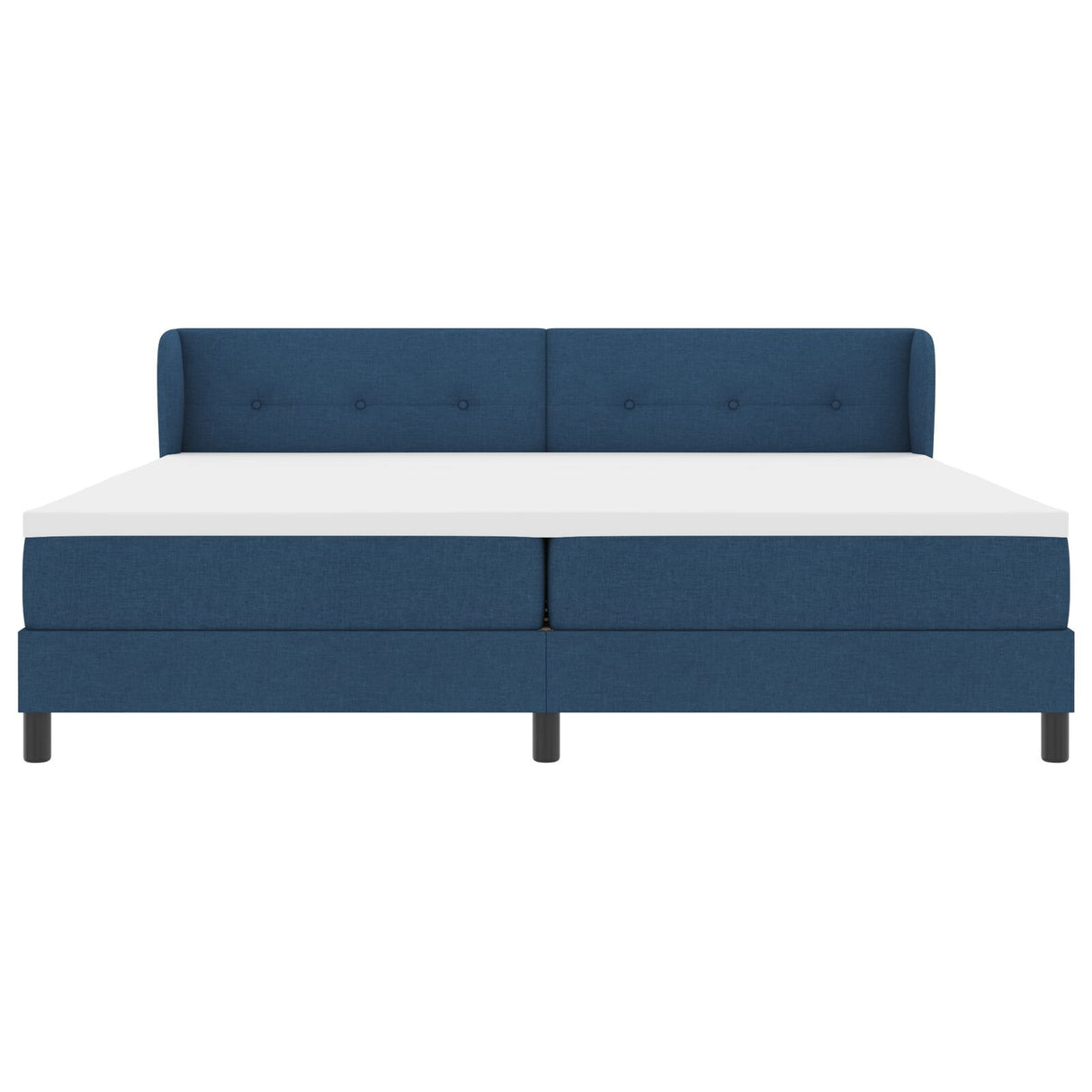 Box Spring Bed With Mattress Blue 200X200 Cm Fabric