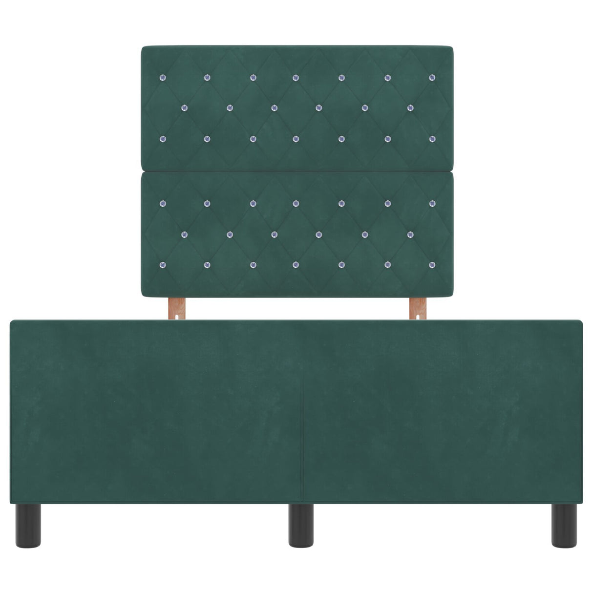 Bed Frame Dark Green 120X200 Cm Velvet