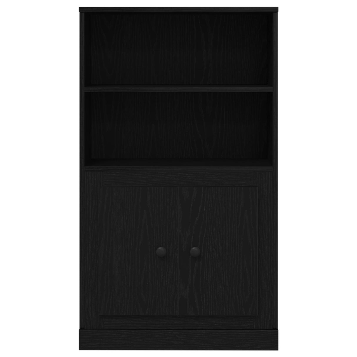 Highboard Black Oak 60X35.5X103.5 Cm Engineered Wood