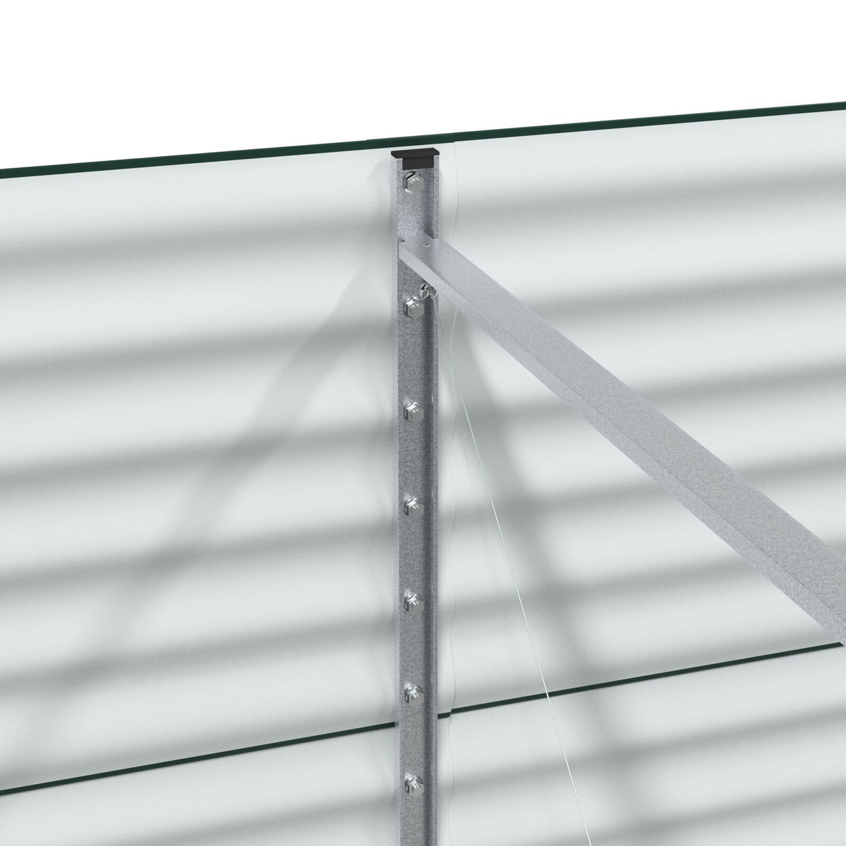 Garden Raised Bed Green 320X80X81 Cm Galvanized Steel