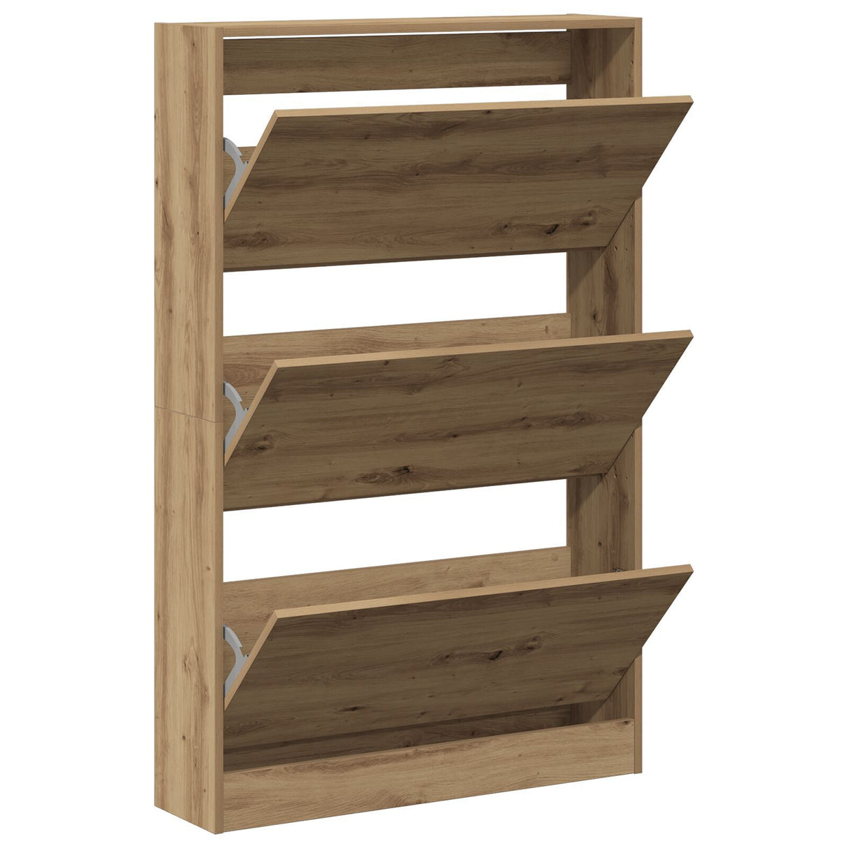 Shoe Cabinet Artisan Oak 80X21X125,5 Cm Engineered Wood