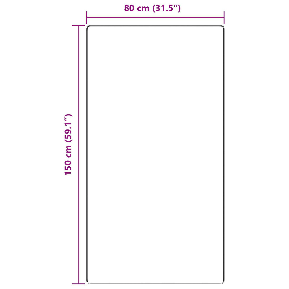 Shaggy Rug With Latex Backing Brown 80X150 Cm