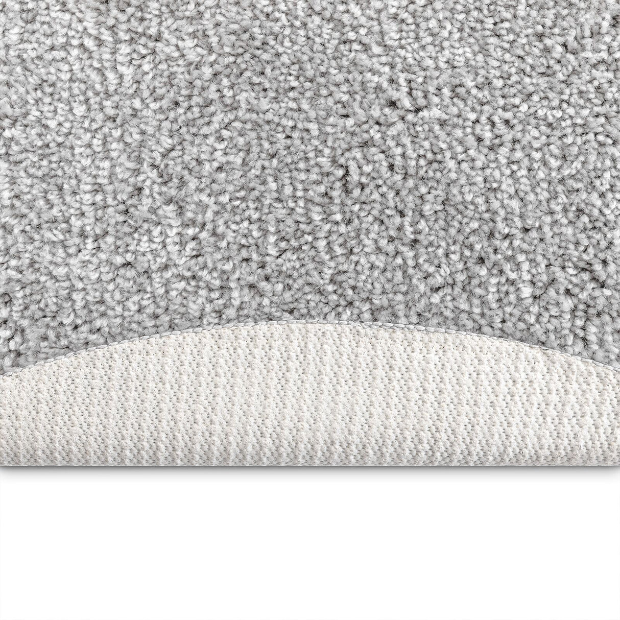 Shaggy Rug With Latex Backing Grey Ø120 Cm