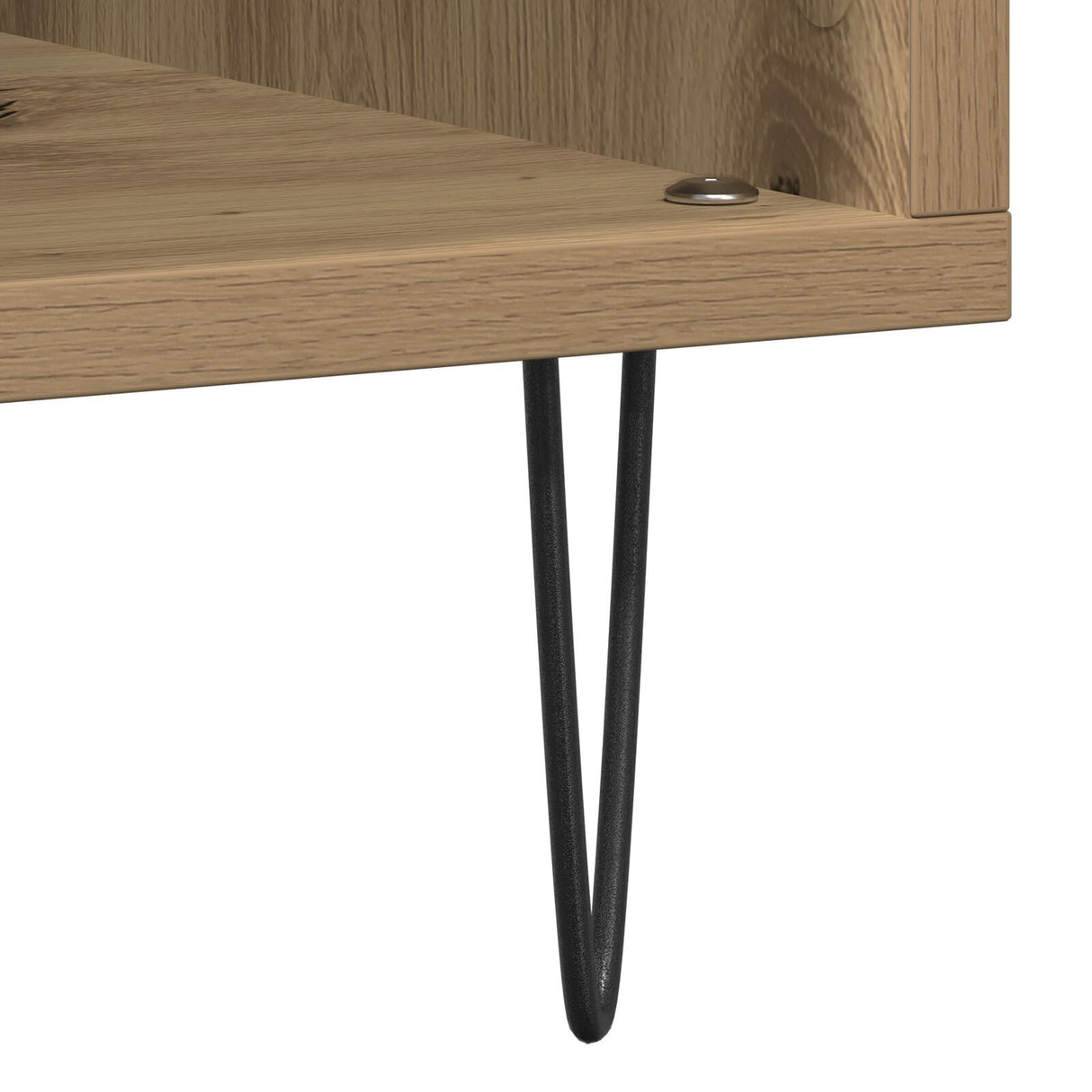 Record Cabinet Black Oak 84,5X38X89 Cm Engineered Wood