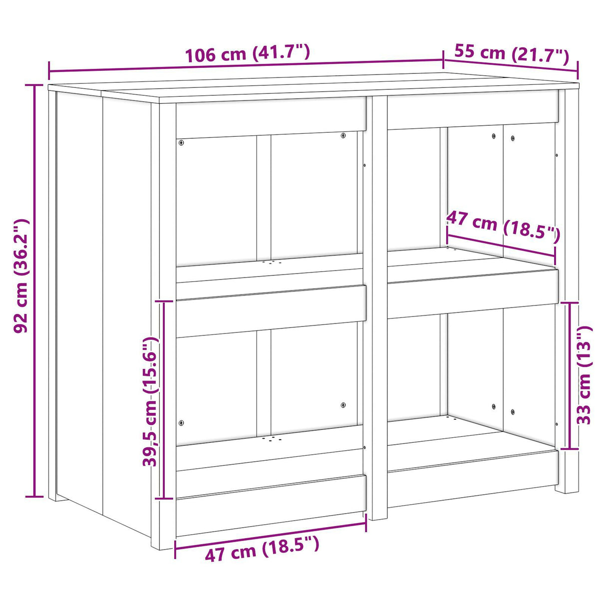 Outdoor Kitchen Cabinet 106X55X92 Cm Solid Wood Pine