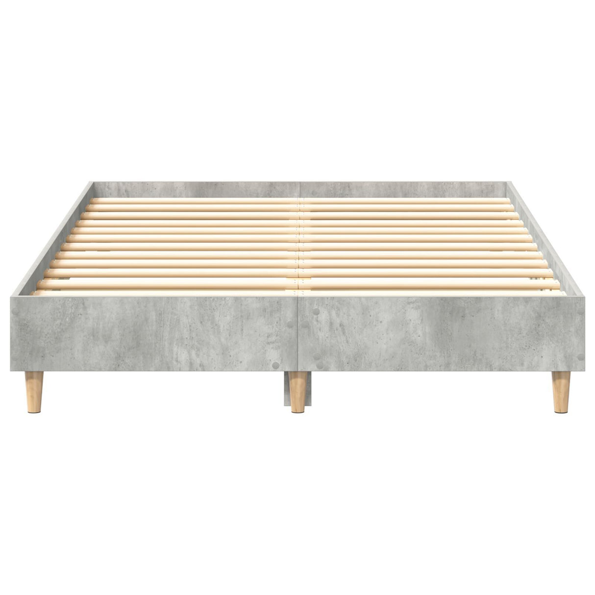 Bed Frame 120X190 Cm In Concrete Grey With Engineered Wood