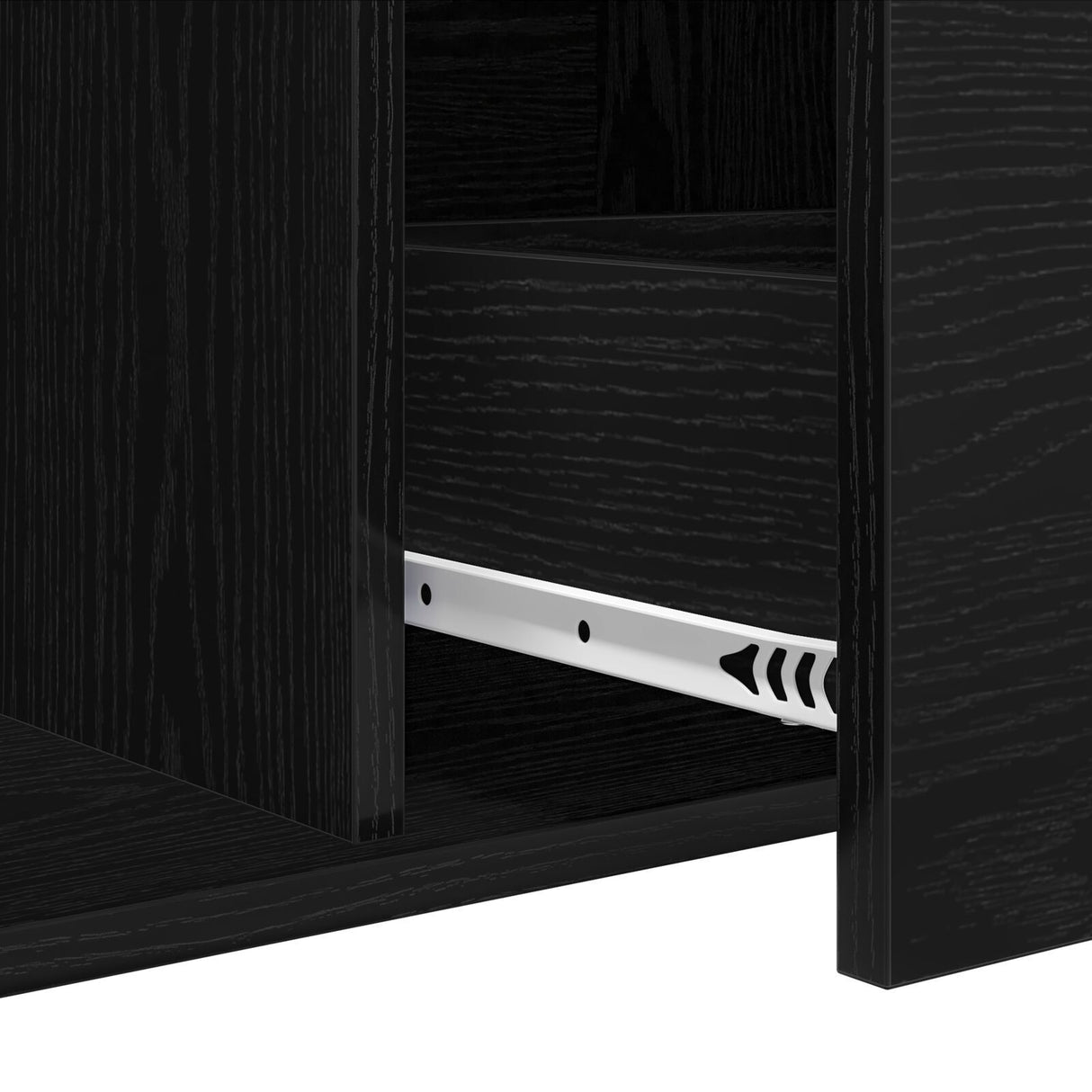 Black Oak Sideboard - 104X35X70 Cm, Made From Engineered Wood