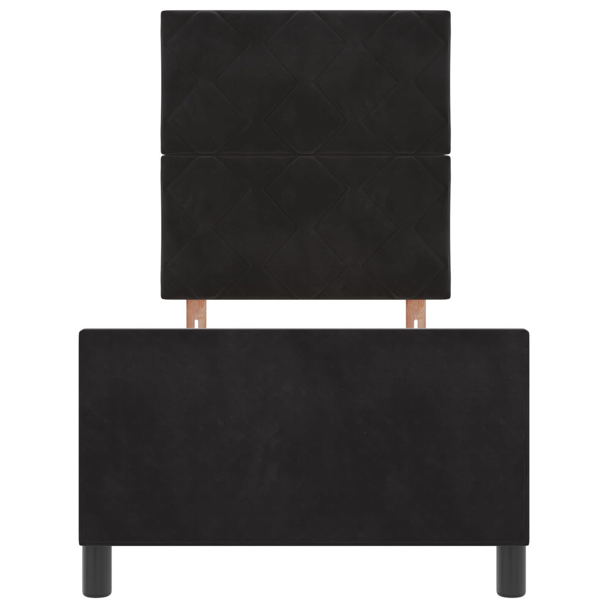 Bed Frame Black 80X200 Cm Velvet
