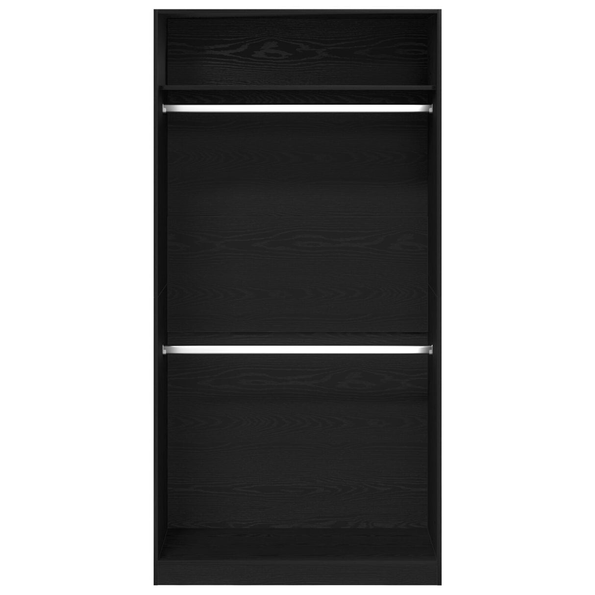 Black Oak Wardrobe - 100X50X200 Cm, Made Of Engineered Wood