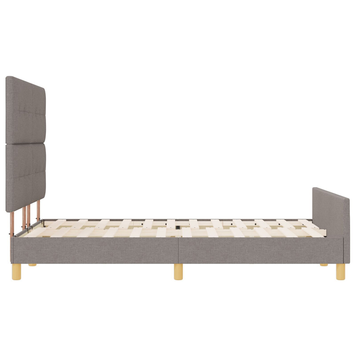 Bed Frame - Taupe - 160X200 Cm Fabric