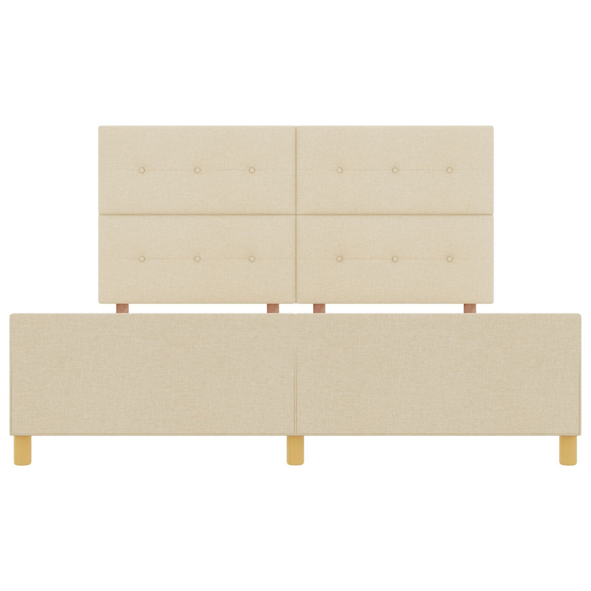 Bed Frame Cream 180X200 Cm Fabric