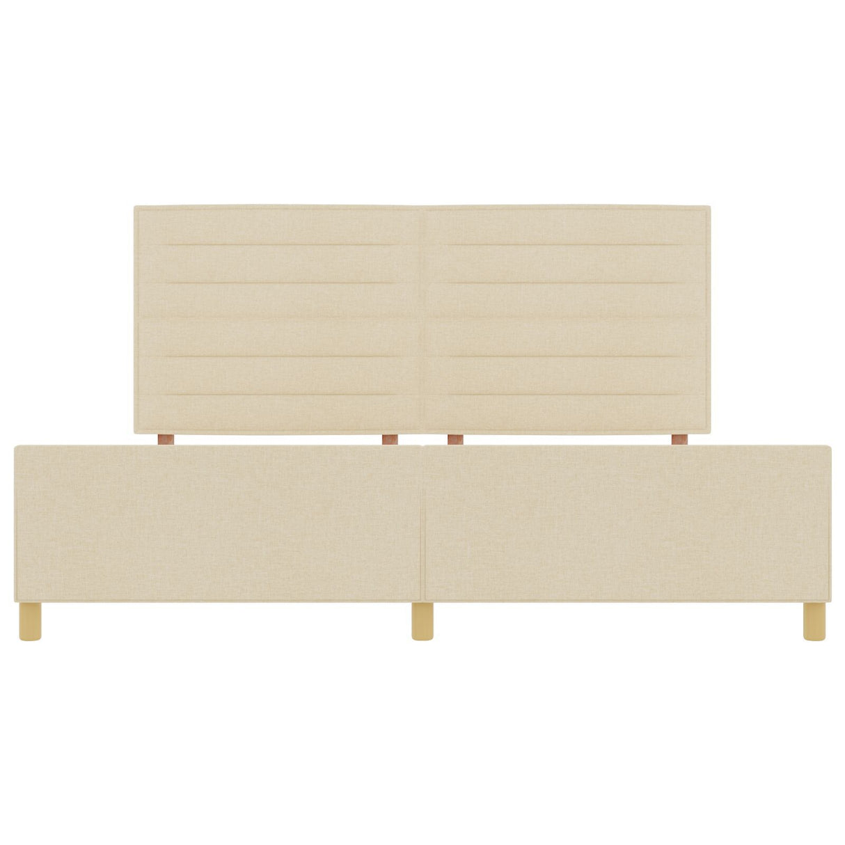 Cream Fabric Bed Frame 200X200 Cm