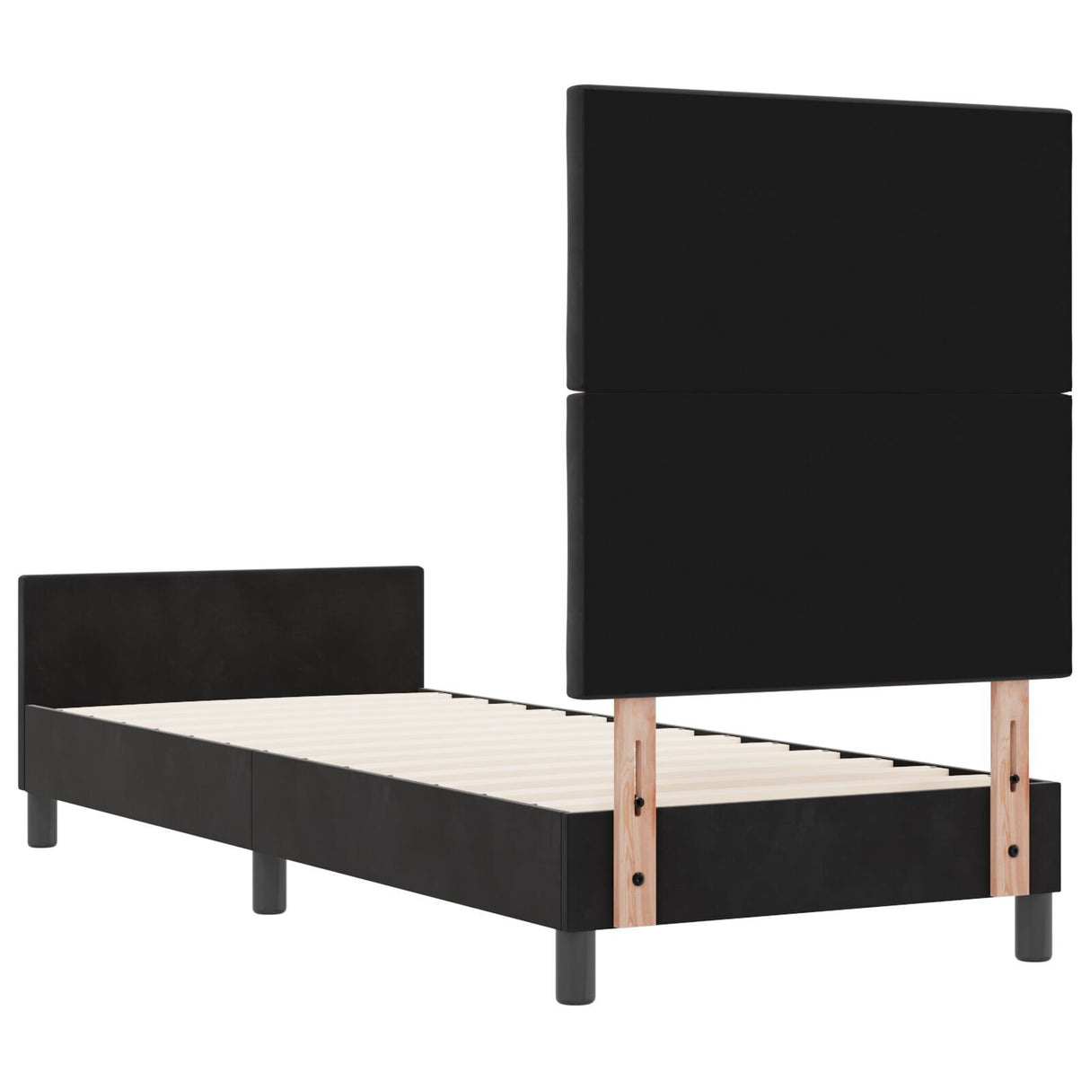 Bed Frame Black 80X200 Cm Velvet