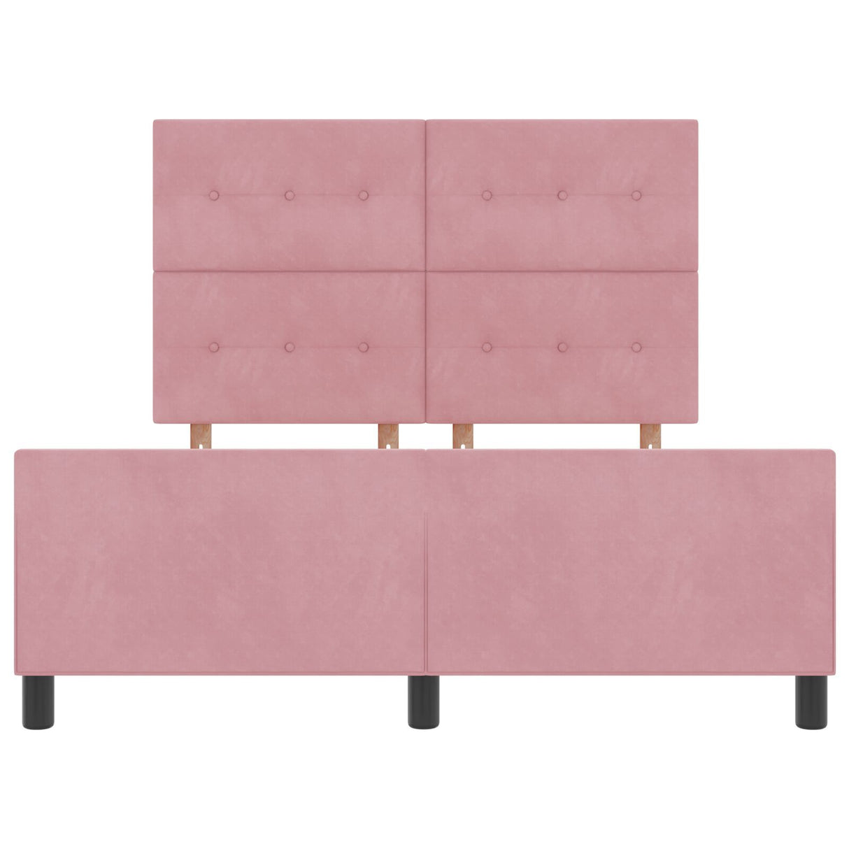 Pink Velvet Bed Frame 140X190 Cm