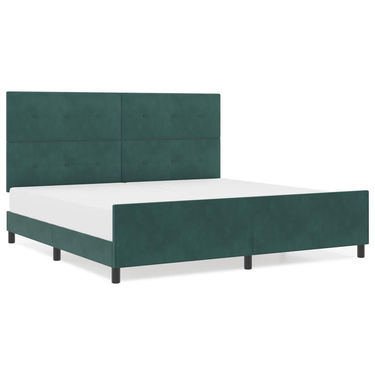 Bed Frame Dark Green 200X200 Cm Velvet