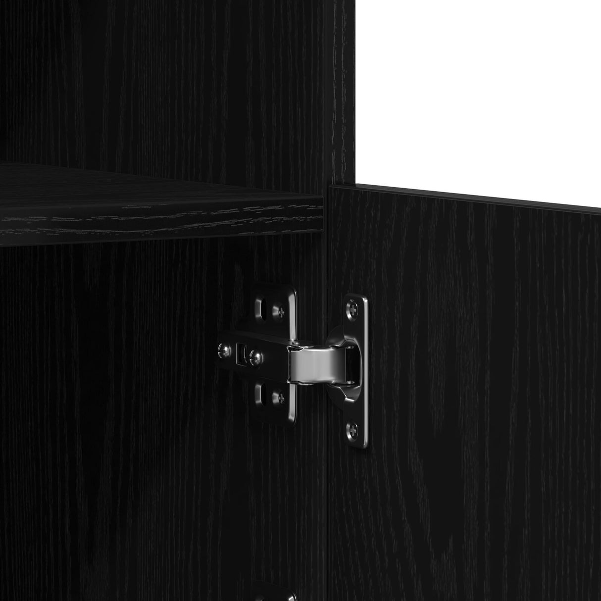 Sideboard With Led Lights Black Oak 41X37X100 Cm