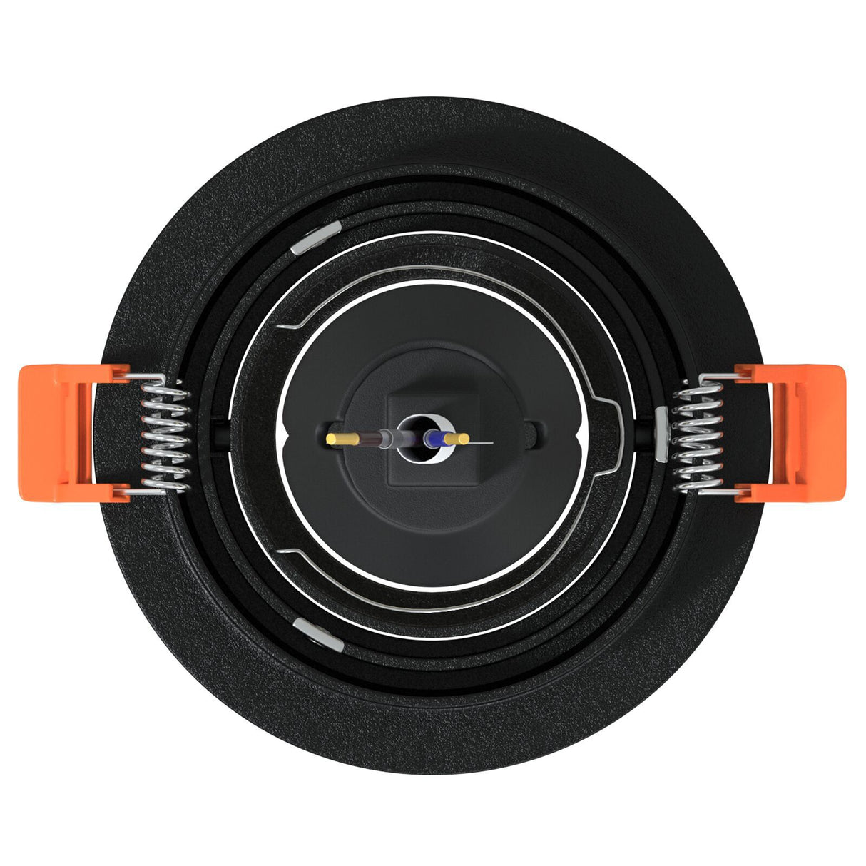 Recessed Spotlights 6 Pcs Round Gu10 Black Ø91 Mm