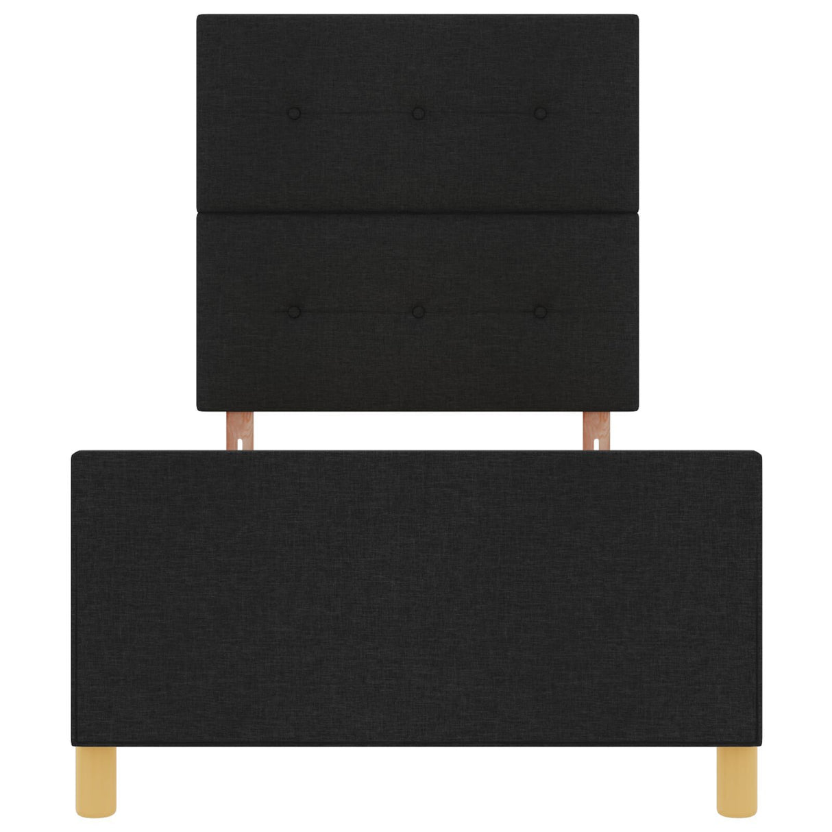 Black Fabric Bed Frame 100X200 Cm