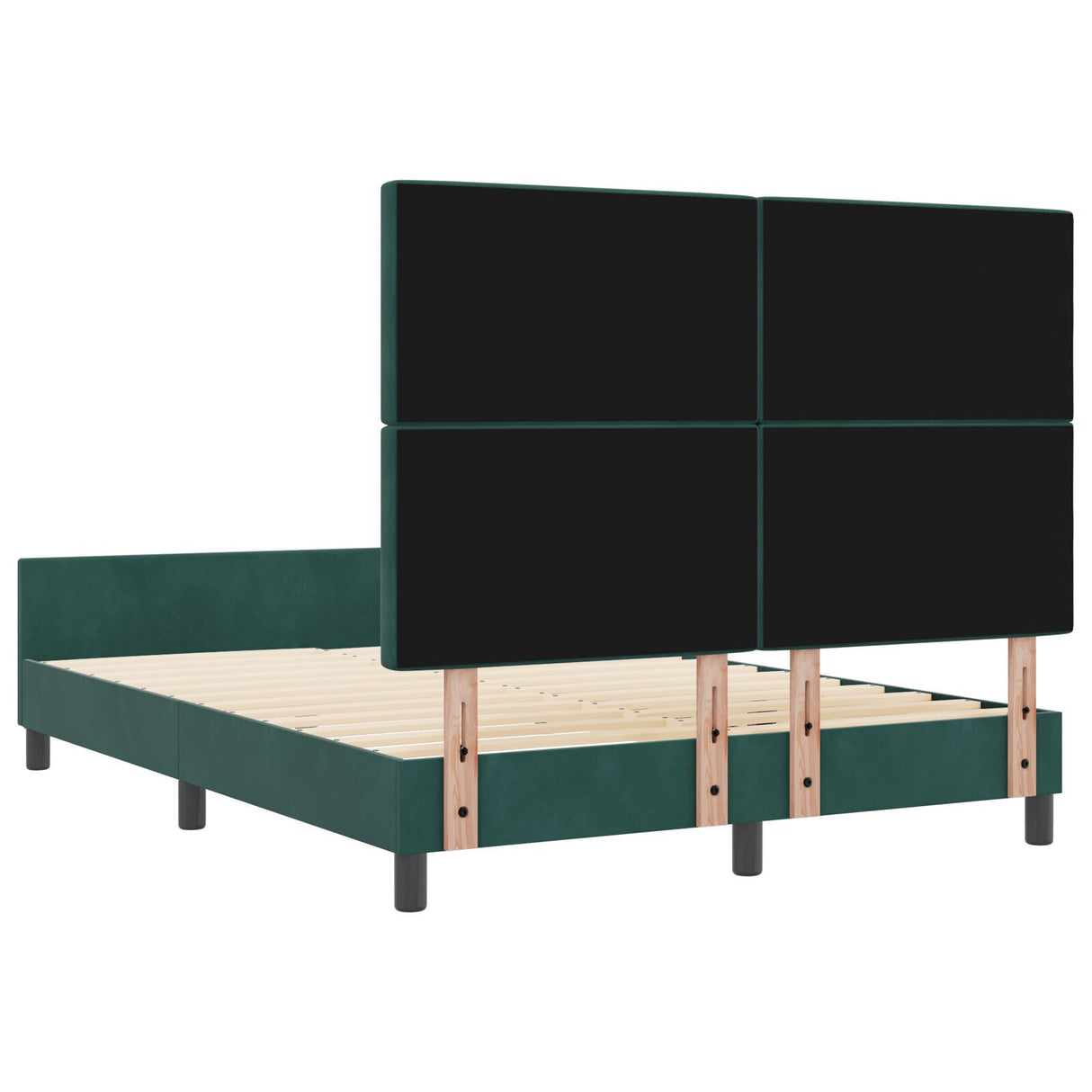 Bed Frame Dark Green 160X200 Cm Velvet