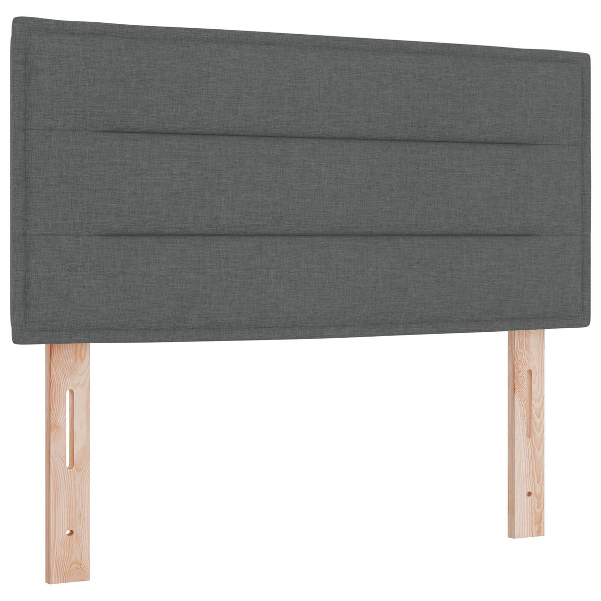 Box Spring Bed With Mattress & Led Dark Grey 120X200 Cm Fabric