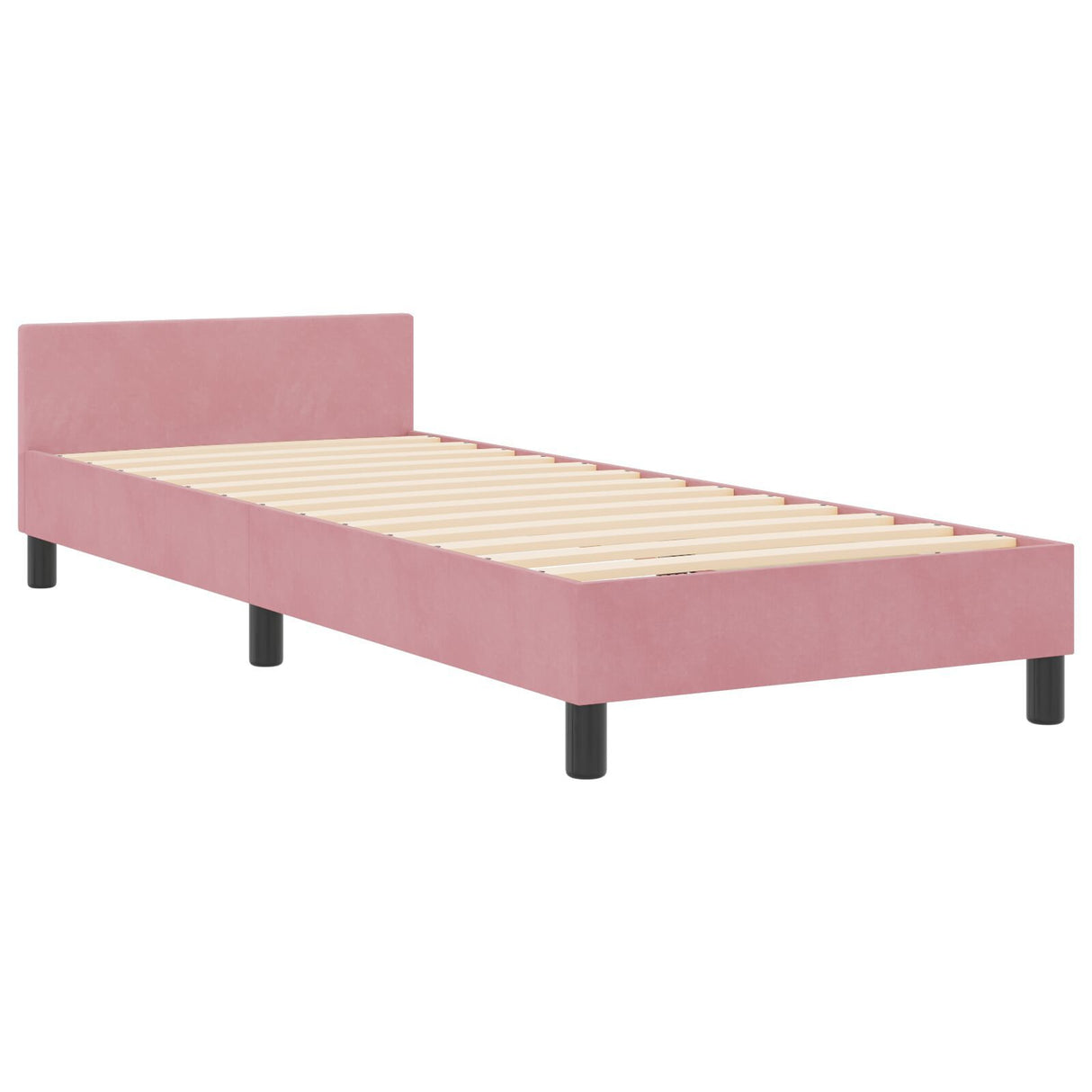 Bed Frame Pink 80X200 Cm Velvet