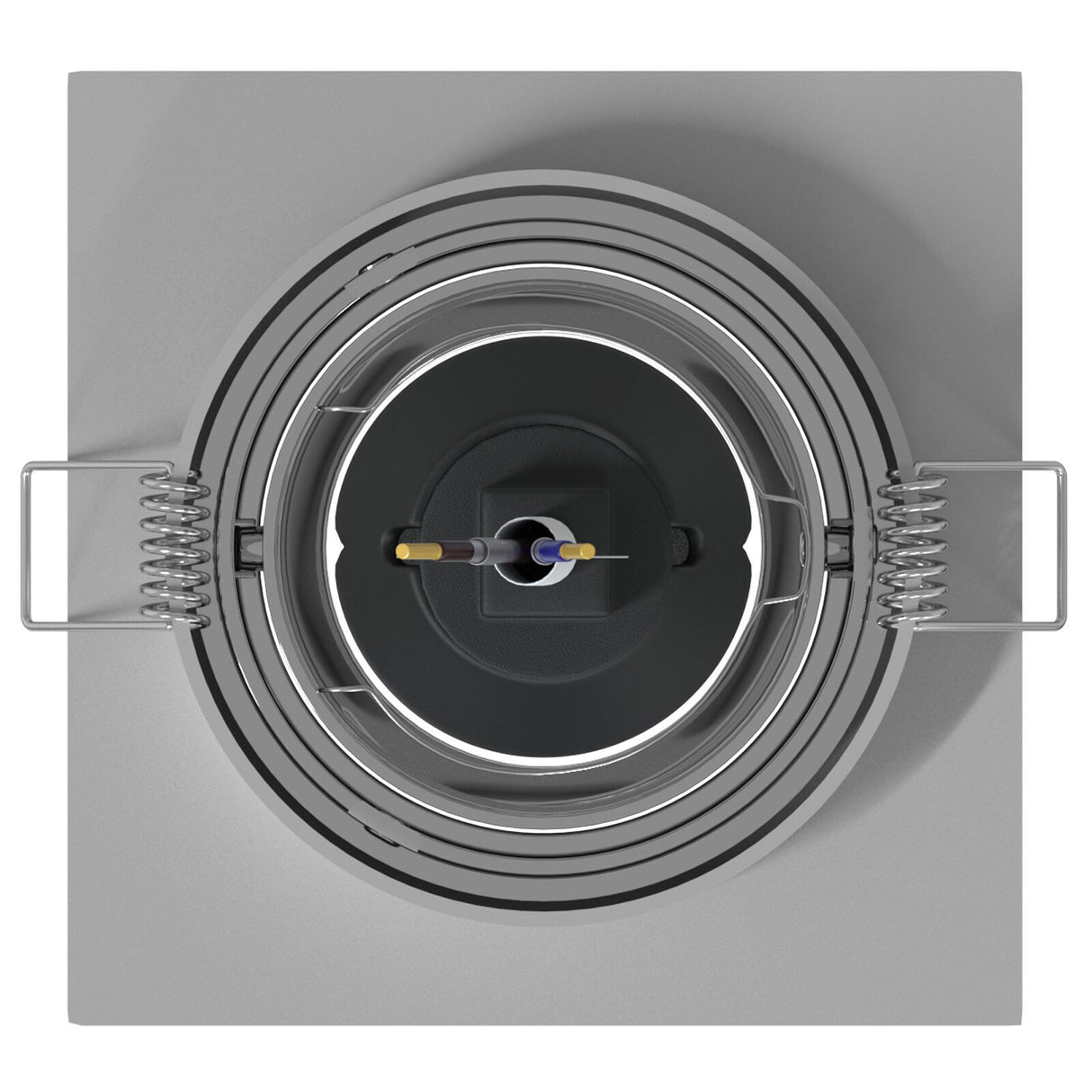 Recessed Spotlights 6 Pcs Square Gu10 Silver 91X91 Mm