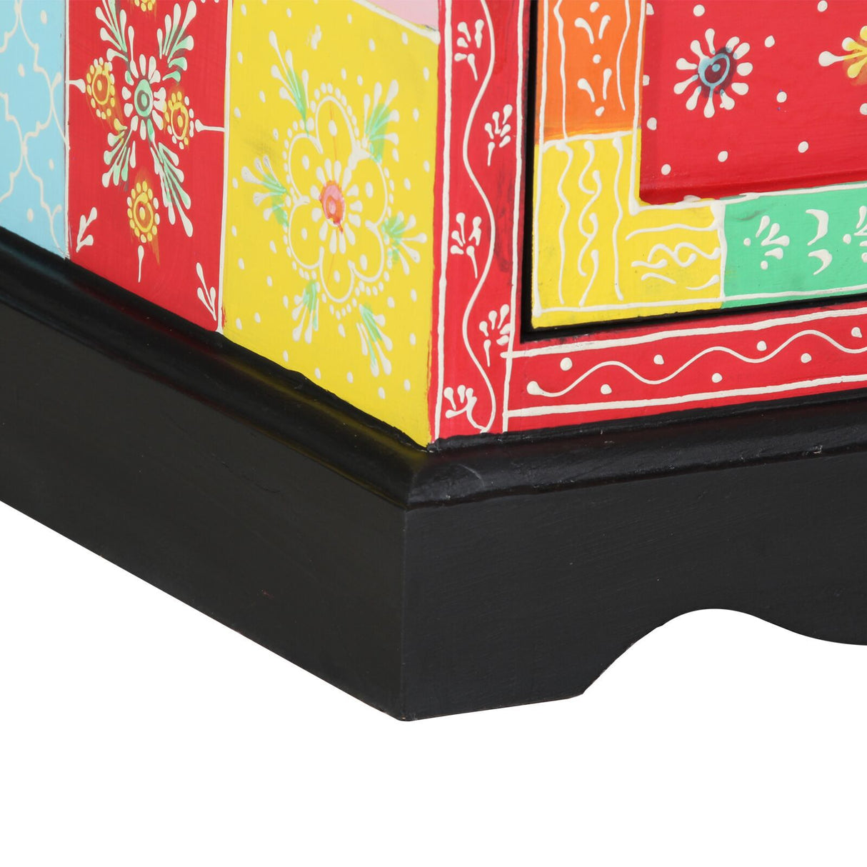 Multicolored Drawer Cabinet - 40X40X60 Cm Solid Mango Wood