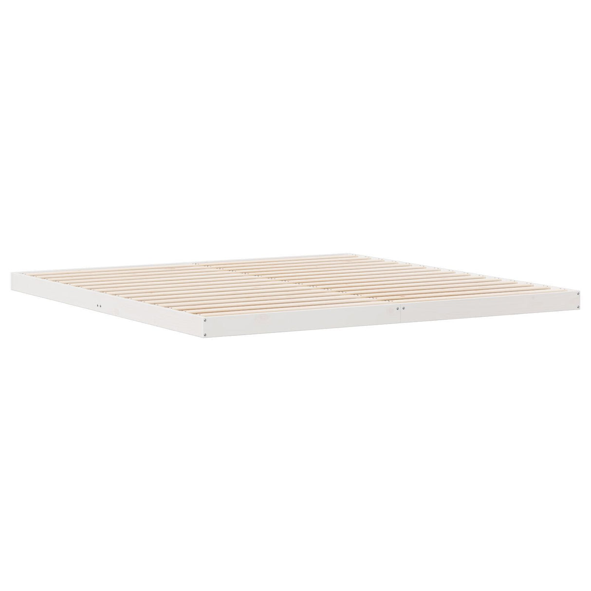 Floor Bed Frame 200X210 Cm Solid Wood Pine