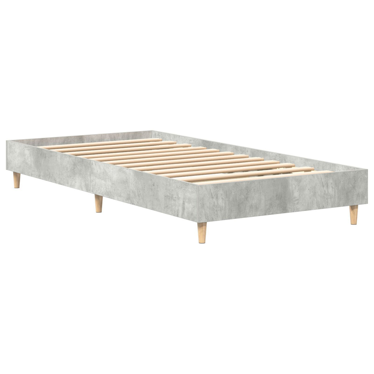 Bed Frame 90X200 Cm Concrete Grey Engineered Wood