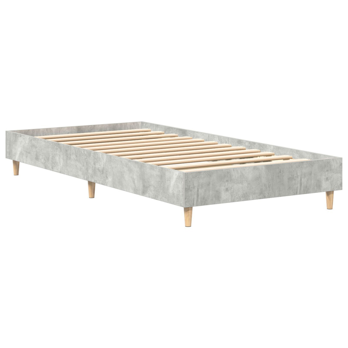 Bed Frame 90X200 Cm Concrete Grey Engineered Wood