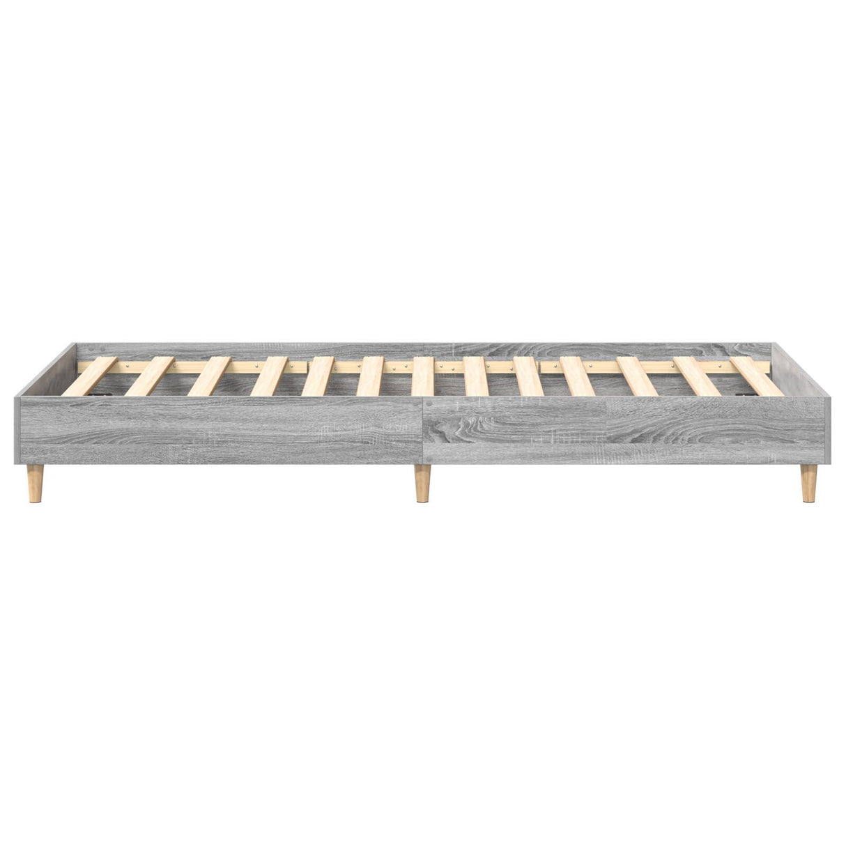 Bed Frame 90X200 Cm Grey Sonoma Engineered Wood