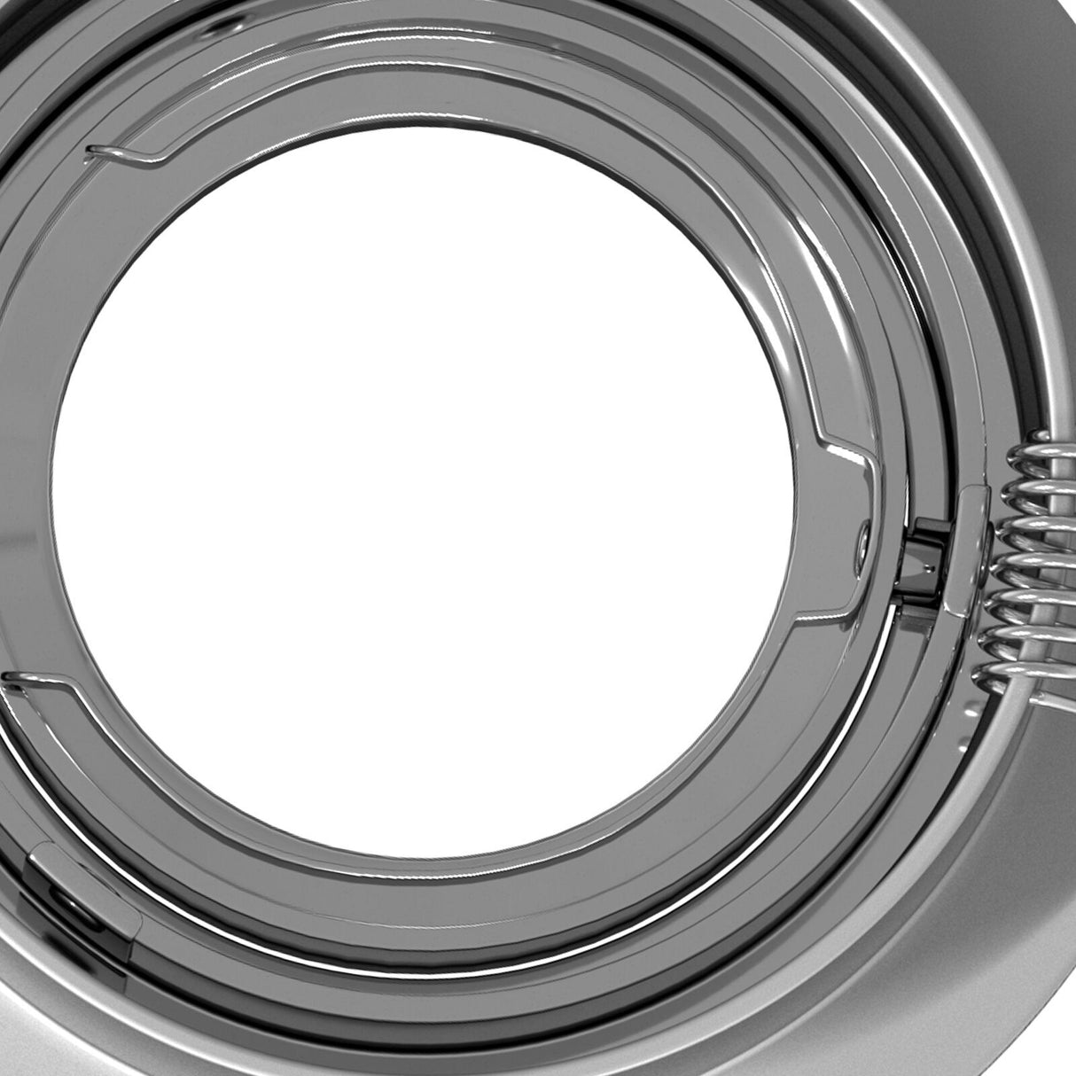 Recessed Spotlights 6 Pcs Round Gu10 Silver Ø91 Mm