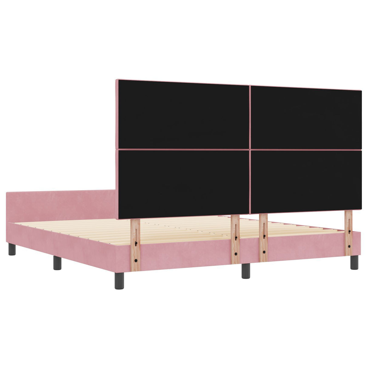 Bed Frame Pink 180X200 Cm Velvet