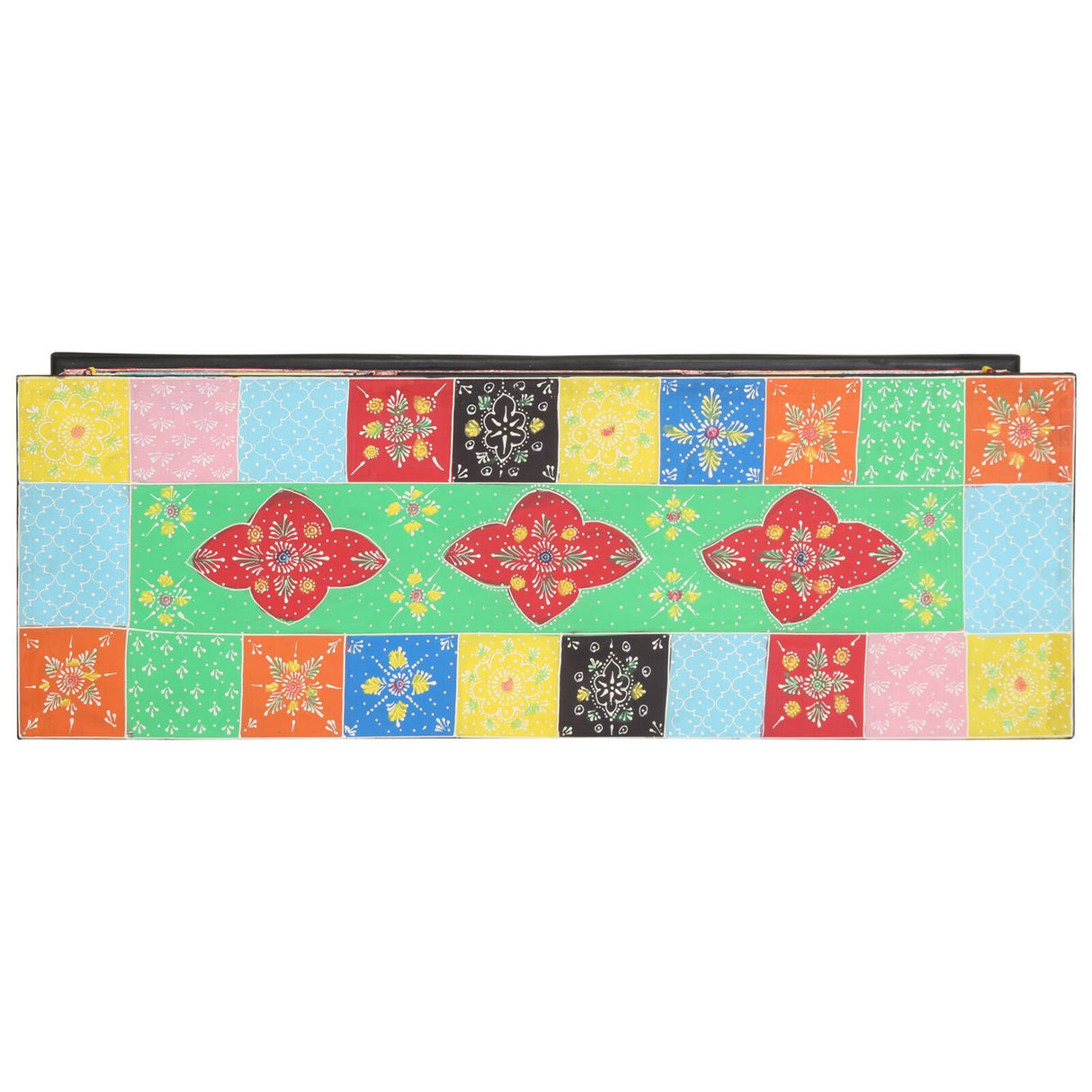 Tv Cabinet - Colorful, 100X35X50 Cm, Made From Solid Mango Wood