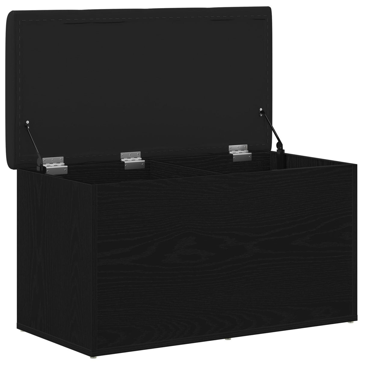 Storage Bench Black Oak 80X40X45 Cm Engineered Wood