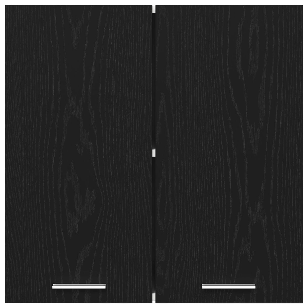 Black Oak Hanging Cabinet 60X31X60 Cm Made Of Engineered Wood