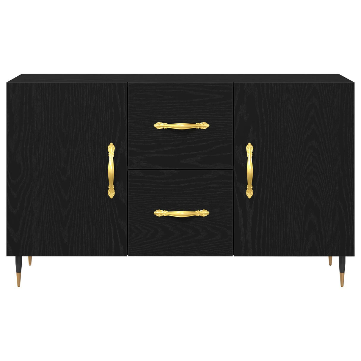 Sideboard Black Oak 100X36X60 Cm Engineered Wood