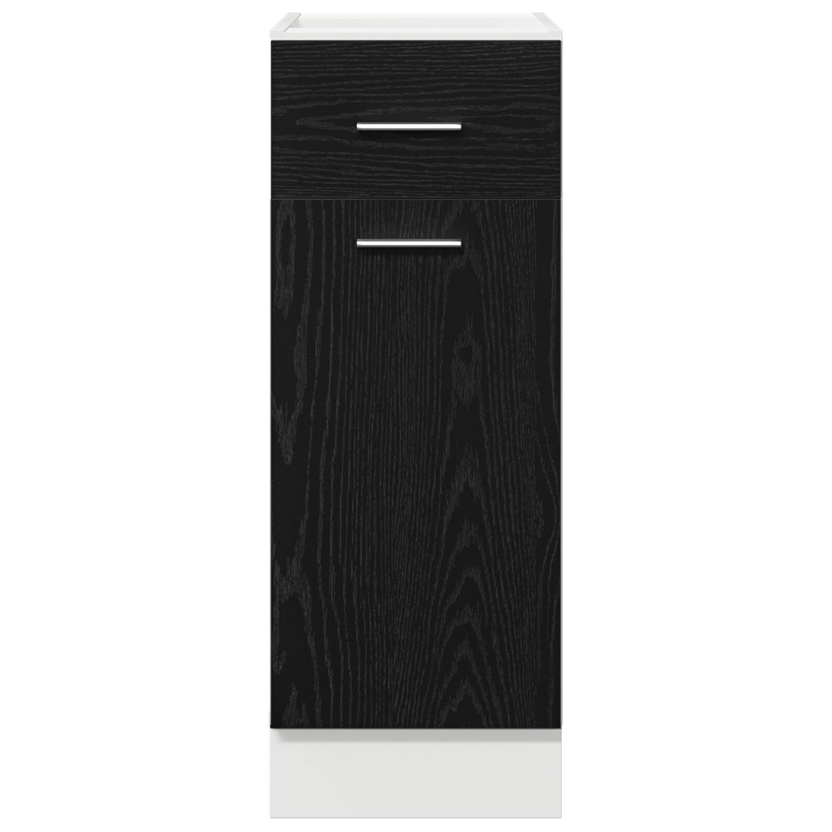 Black Oak Drawer Bottom Cabinet - 30X46X81.5 Cm, Made From Engineered Wood