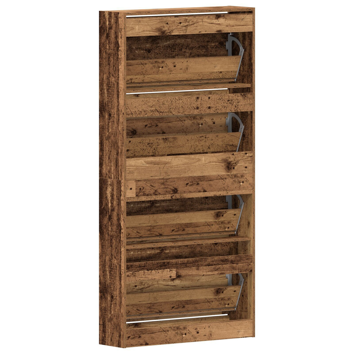 Shoe Cabinet Old Wood Engineered Wood 80 X 21 X 163.5 Cm Durable
