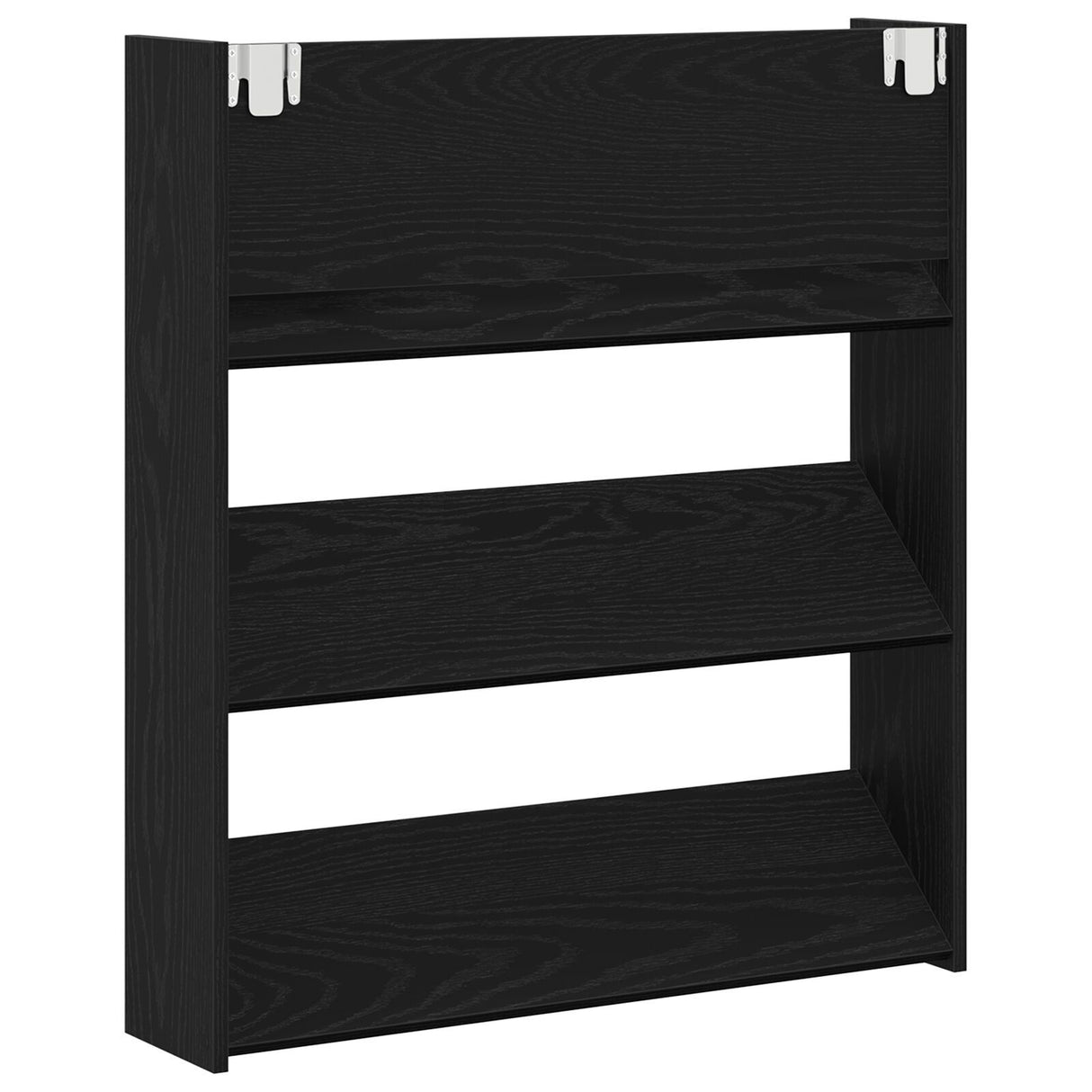 Wall Shoe Cabinet - Black Oak, 80X18X90 Cm, Made From Engineered Wood