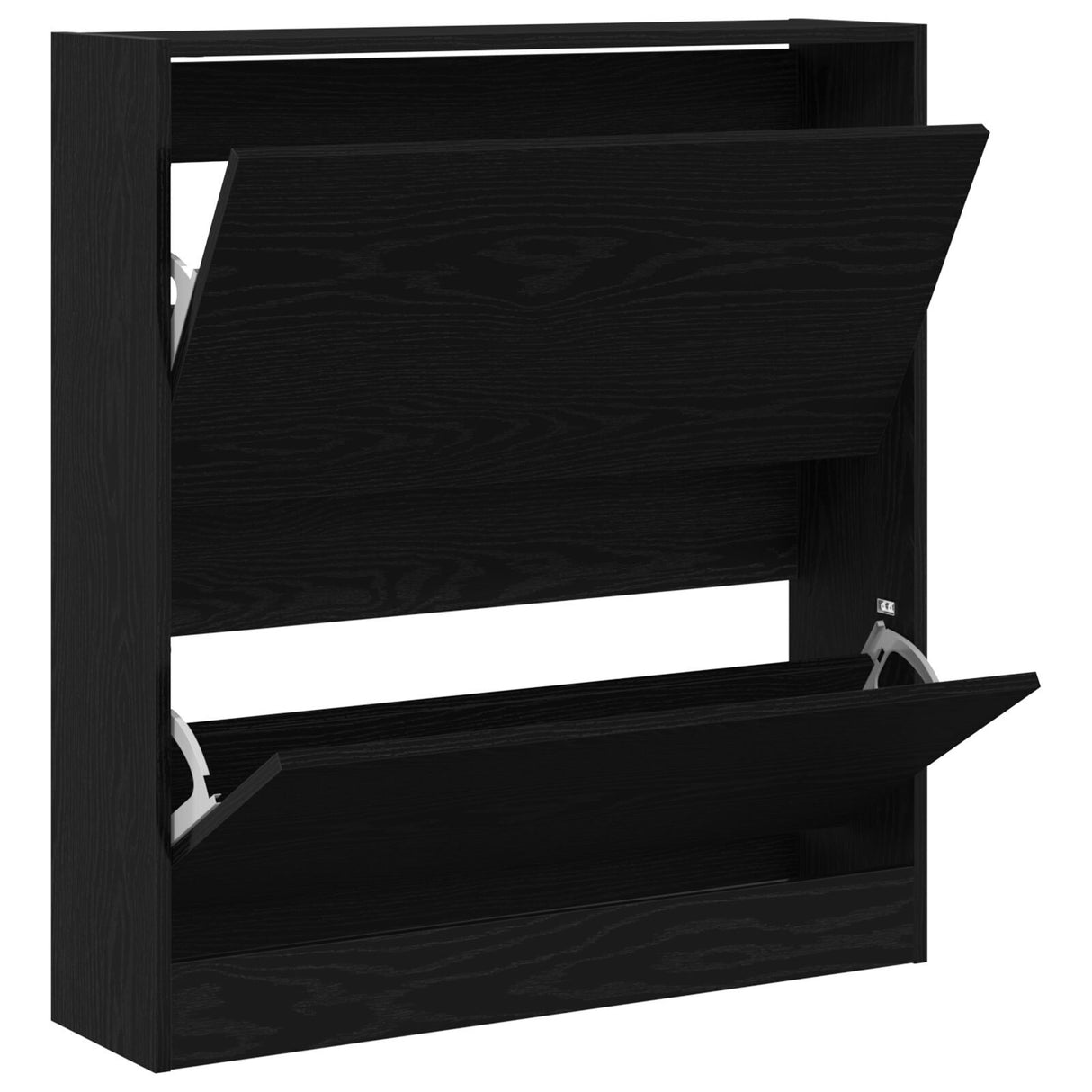Shoe Cabinet With Flip Drawer Black Oak 80X21X87,5 Cm