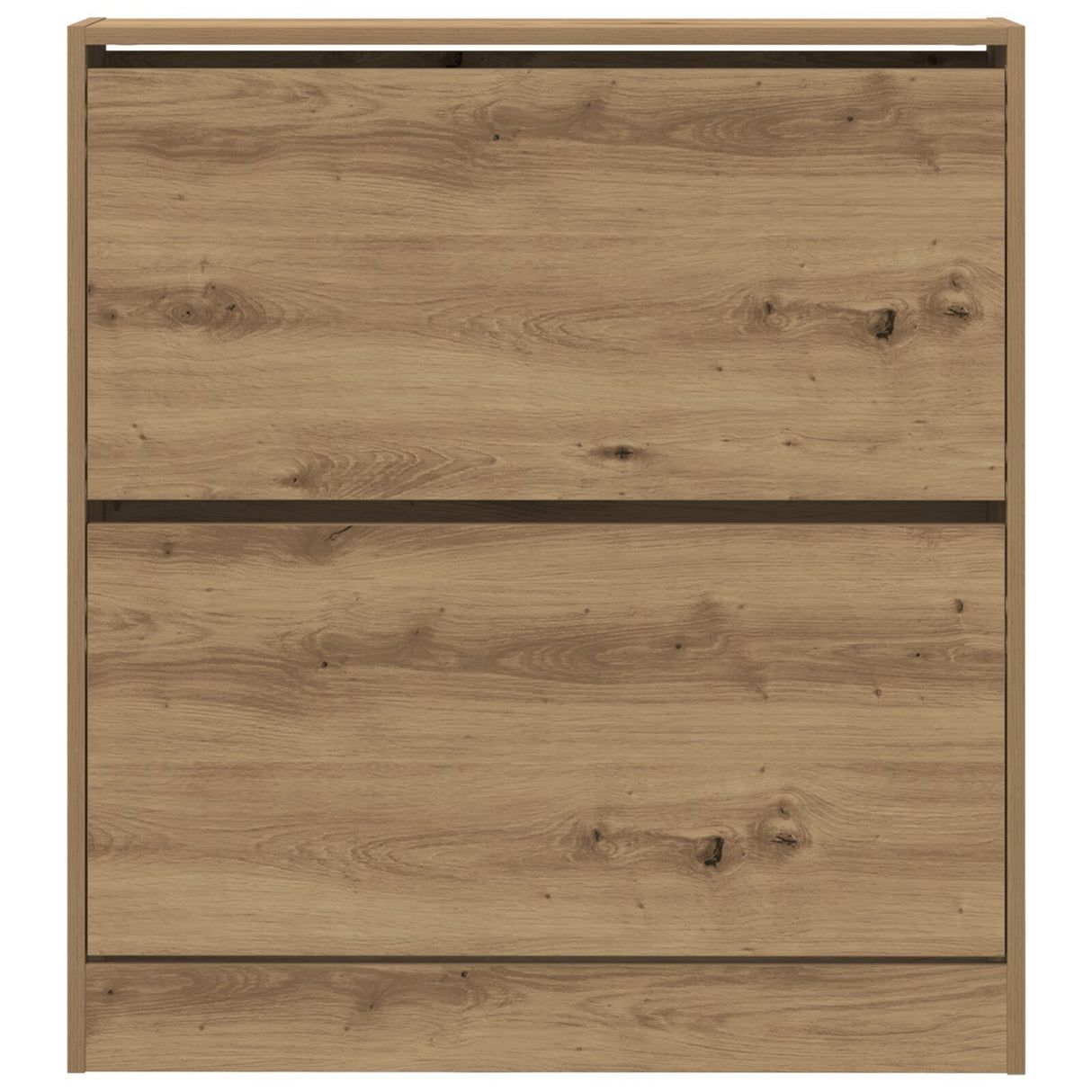 Shoe Cabinet With Flip Drawer Smoked Oak 80X21X87,5 Cm