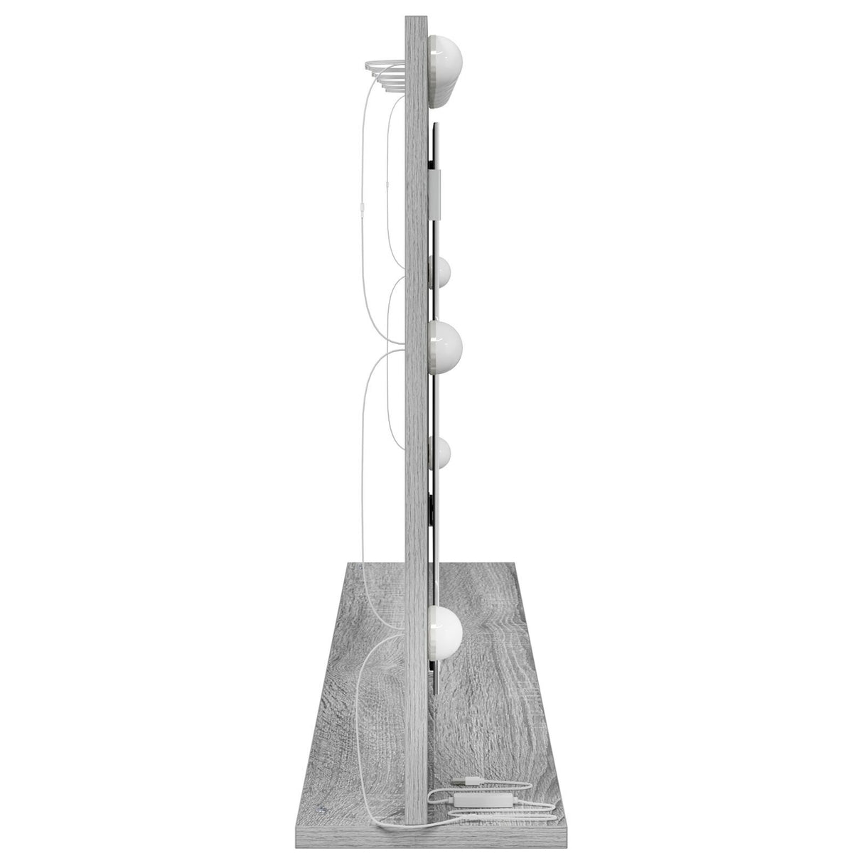 Vanity Mirror Grey Sonoma Particle Board, Glass 100 X 55 X 18 Cm