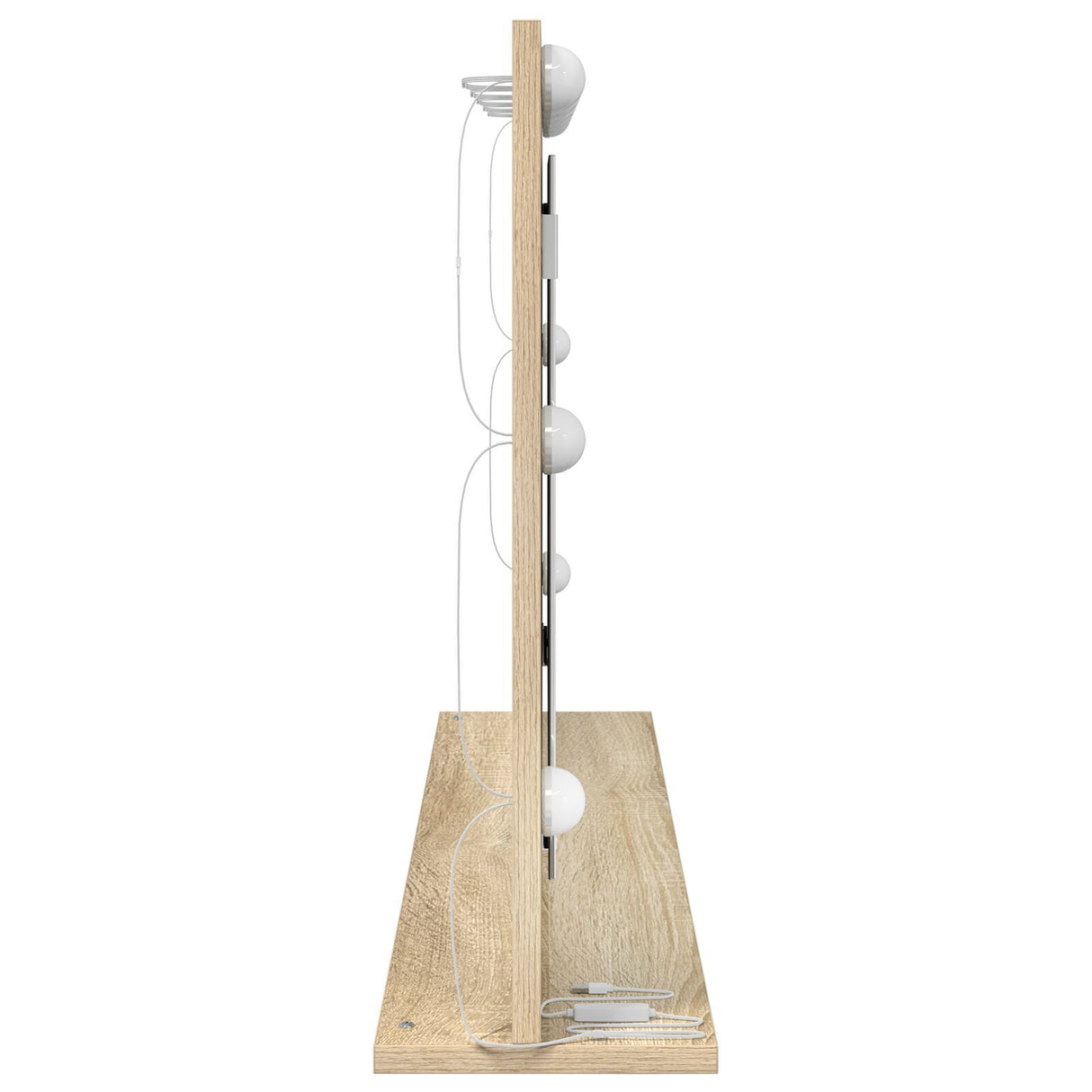 Vanity Mirror Sonoma Oak Mdf, Glass 100 X 55 X 18 Cm