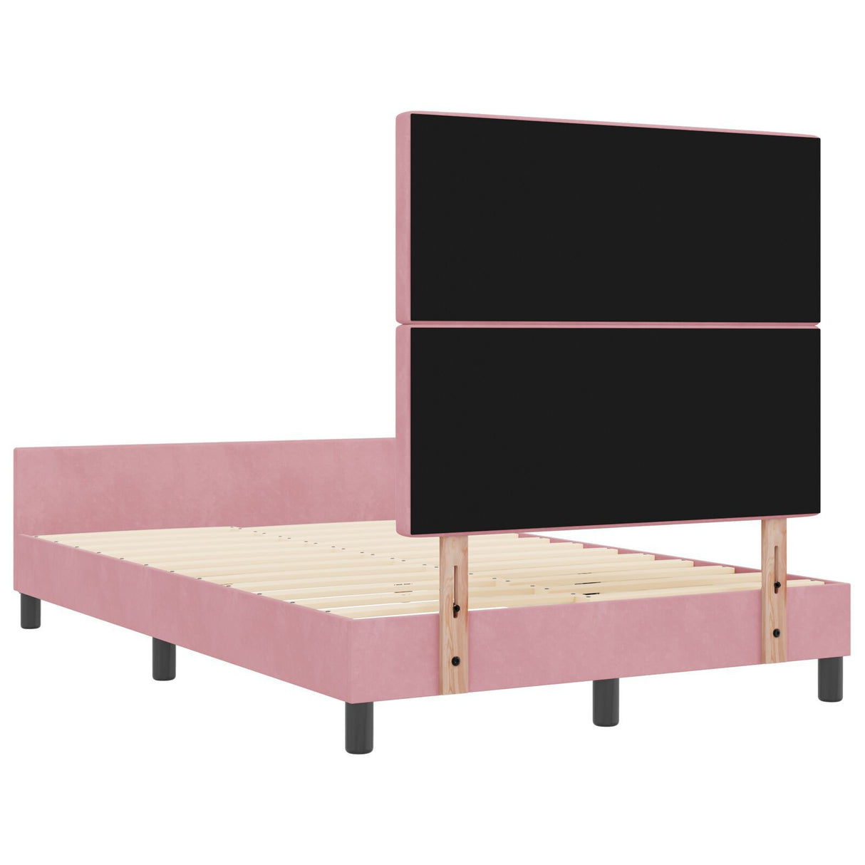 Bed Frame Pink 120X200 Cm Velvet