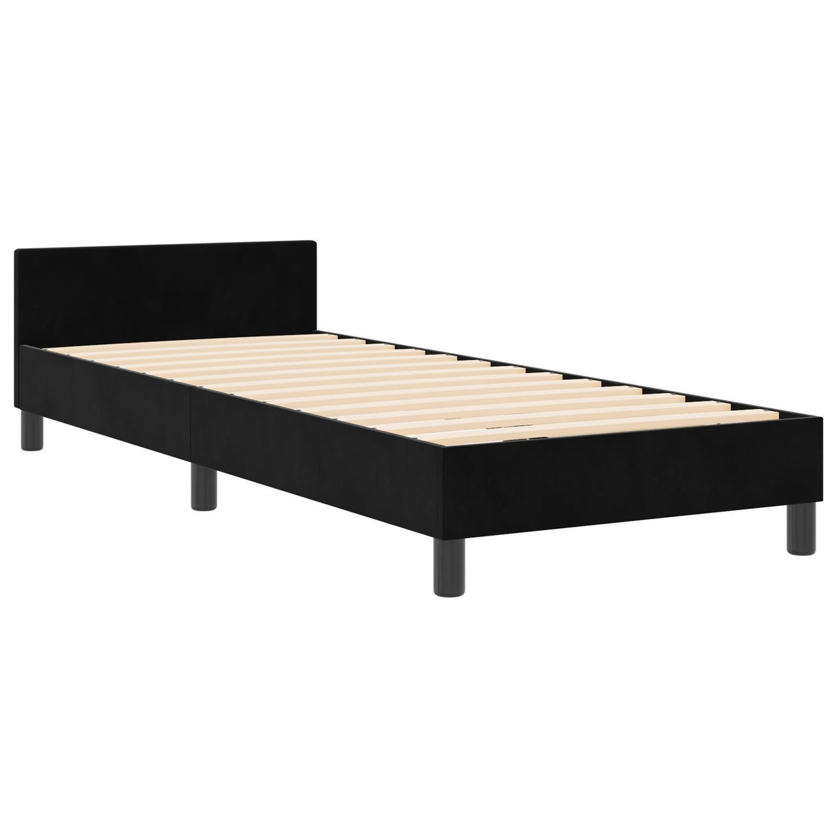 Bed Frame Black 80X200 Cm Velvet