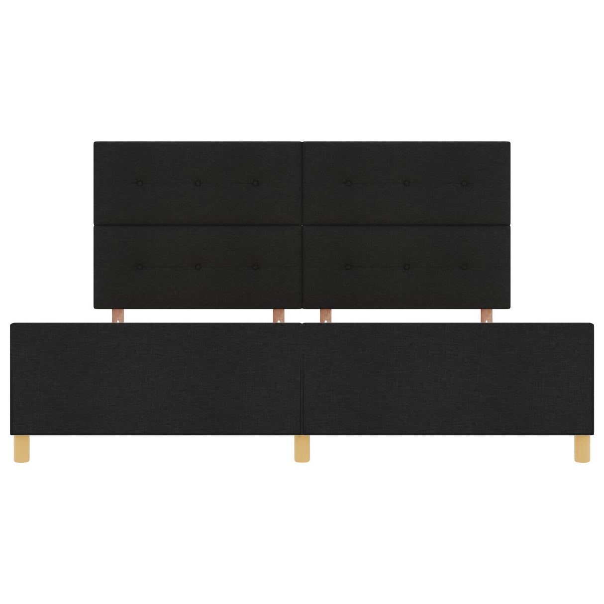 Bed Frame Black 200X200 Cm Fabric